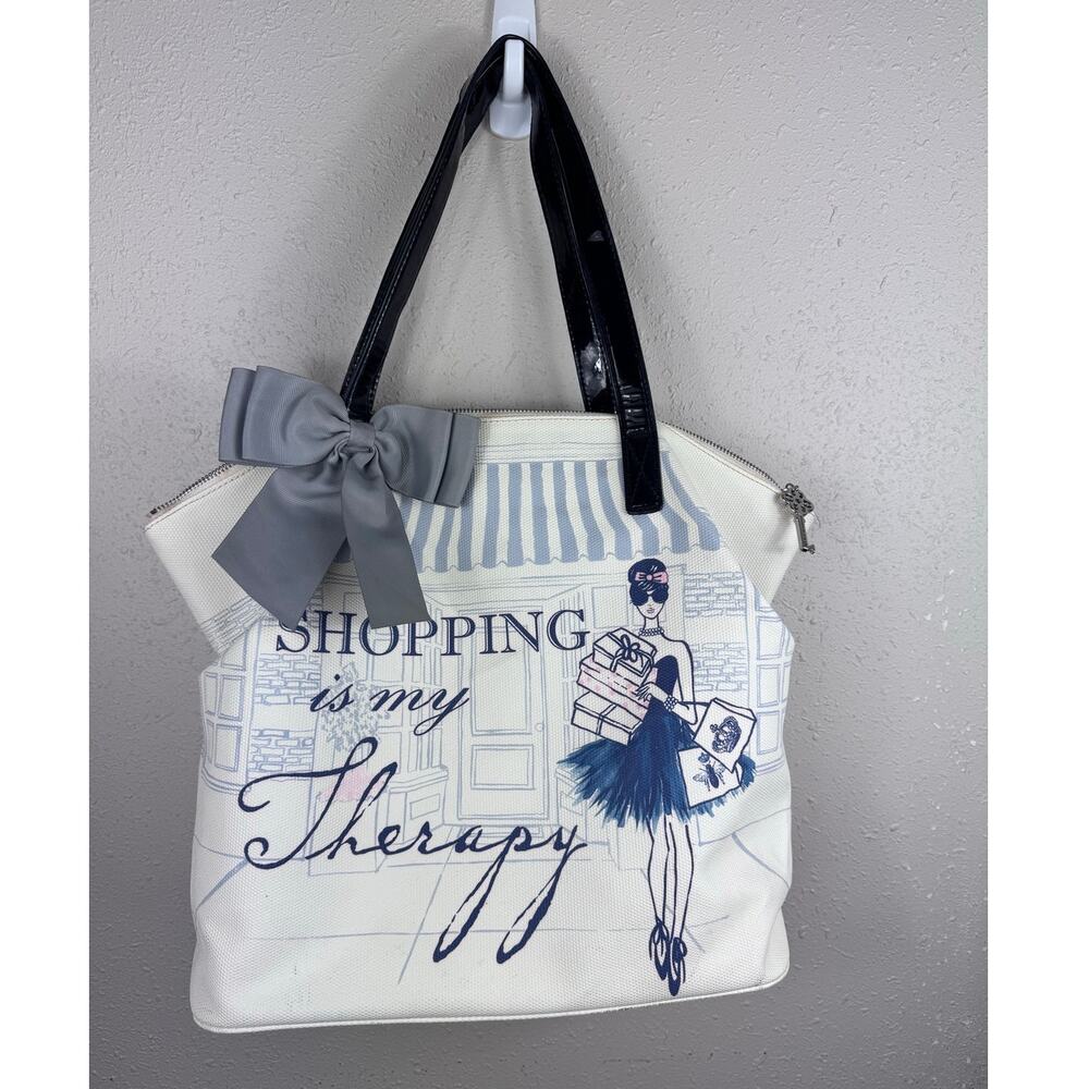 Brighton "My Flat in London" Margaux Zip Tote Shopping is my Therapy